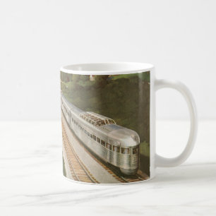 Mug Vacances en train vintage, locomotive à la campagn