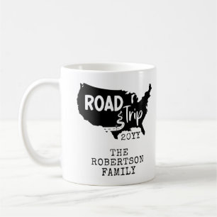 Mug Vacances personnalisées   Family Road Trip USA Ca