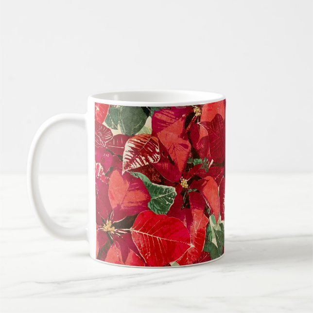 Mug Vacances rouges de poinsettia (Gauche)
