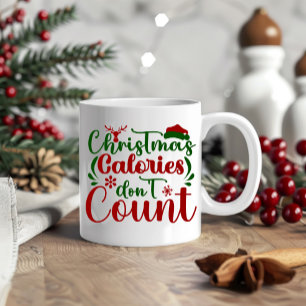 Mug Vacances saisonnières sympa Père Noël Calories d'h
