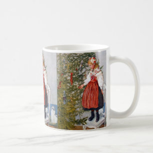 Mug Vacances suédoises d'art d'arbre de Noël de Carl