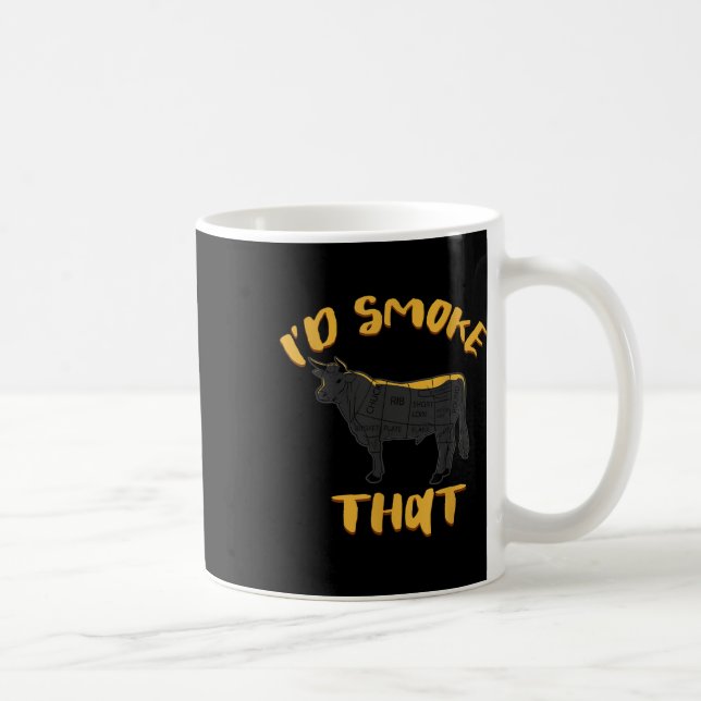 Mug Vache Barbecue Grilling Drôle Amateurs de viande S (Droite)