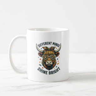 Mug Vache de sensibilisation à l'autisme Gravure vinta
