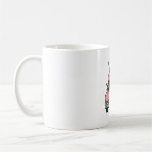 Mug Vache des Highlands Camion de Noël Gravure Vintage