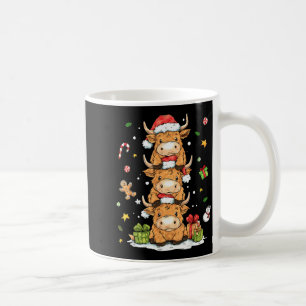 Mug Vache des Highlands de Noël Génisse Mignonne Chape