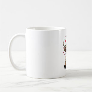 Mug Vache des Highlands mignonne à la Saint-Valentin a