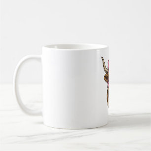 Mug Vache des Highlands mignonne avec des lunettes à m