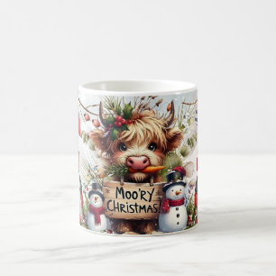 Mug Vache des Highlands Noël, Fête d'Hiver Cosy Vacanc