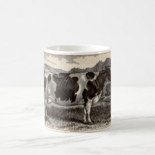 Mug Vache du 19ème siècle du Holstein d'impression