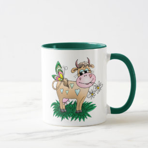 Mug Vache et papillon mignons