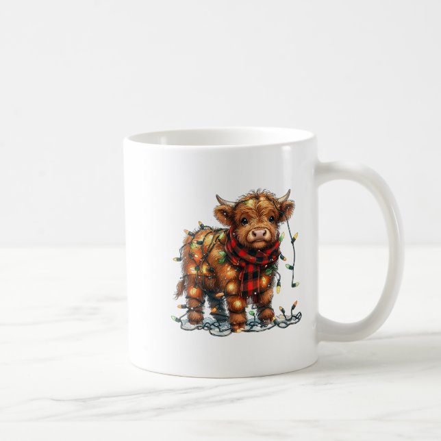 Mug Vache Highland Noël Noël Père Noël Baby Wooly Farm (Droite)