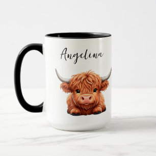 Mug Vache Highland Personnalisée Animal de Ferme Mig