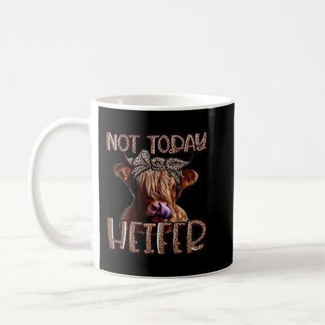 Mug Vache Leopard Highland Pas aujourd'hui Heifer West (Gauche)