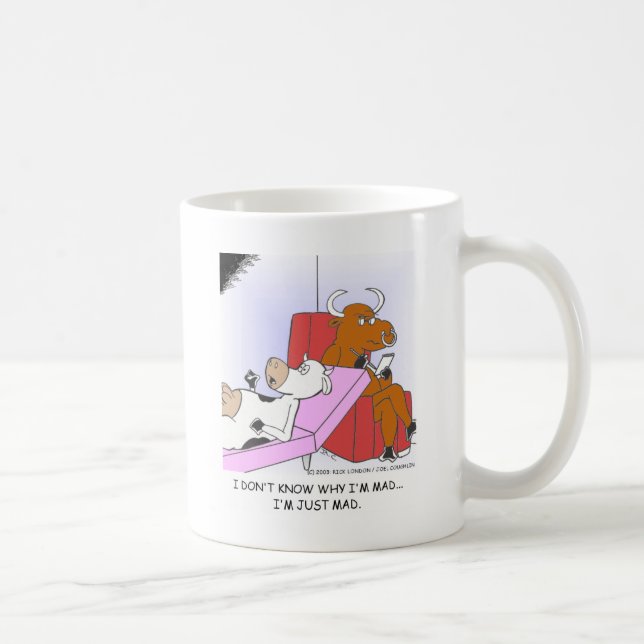 Mug Vache Mad En Thérapie Drôle Cadeaux Et Objets de c (Droite)
