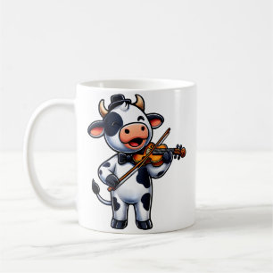 Mug Vache mignonne jouant du violon Vache musicienne M