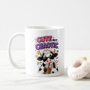Mug Vache mignonne mais chaotique avec café glacé