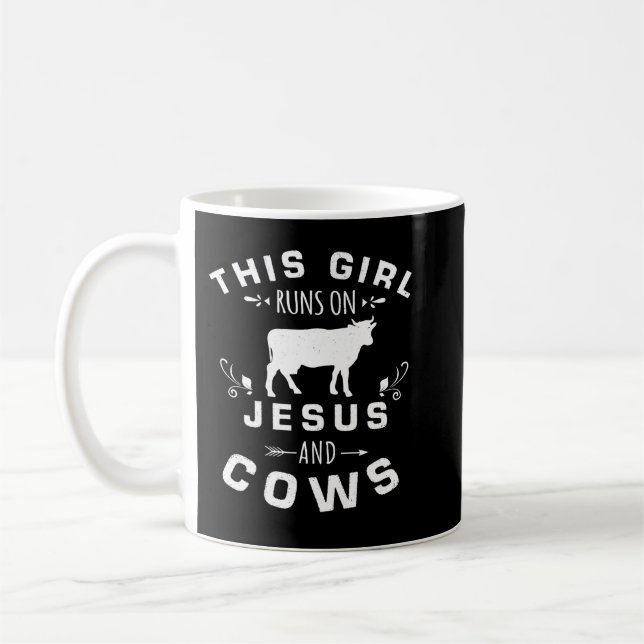 Mug Vache Moey Femme Cette Fille Roule Sur Jésus Et Va (Gauche)