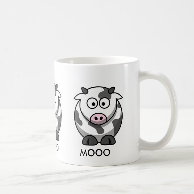 Mug Vache MOOO (3x à bande dessinée autour) (Droite)