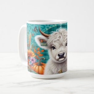 Mug Vache parmi les Citrouilles et tournesols