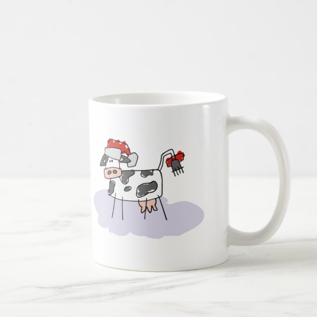 Mug Vache Père Noël de Noël (Droite)