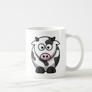 Mug Vache ronde mignonne à bande dessinée avec le ne