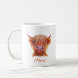 Mug vache velue écossaise personnalisée