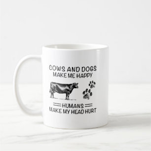 Mug Vaches et chiens me rendent heureux