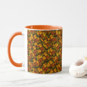 Mug Vaches Highland Dans Crisscross Tartan,