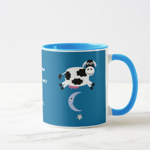 Mug Vaches mignonnes sautant par-dessus la lune