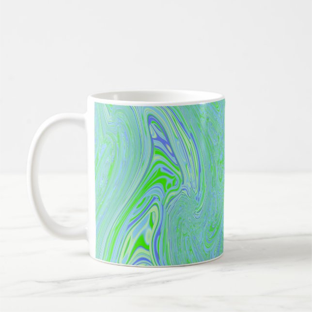 Mug Vague bleu vert Amoeba (Gauche)