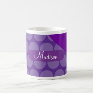 Mug Vague pourpre nommée faite sur commande