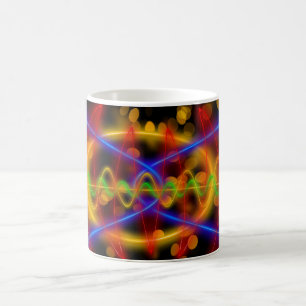 Mug Vagues Abstraites de fréquence d'énergie couleur