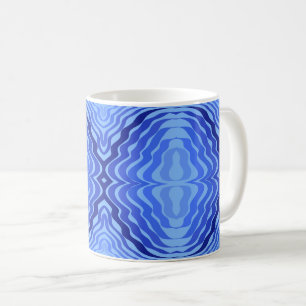 Mug Vagues bleues réfléchissantes Moderne Design abstr