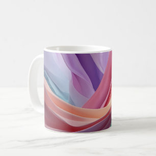 Mug Vagues de tissu pastel abstrait