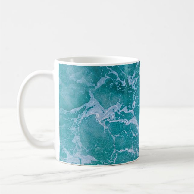 Mug Vagues profondes de l'océan bleu (Gauche)
