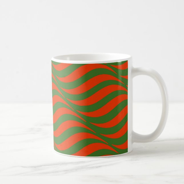Mug Vagues rouges et vertes (Droite)