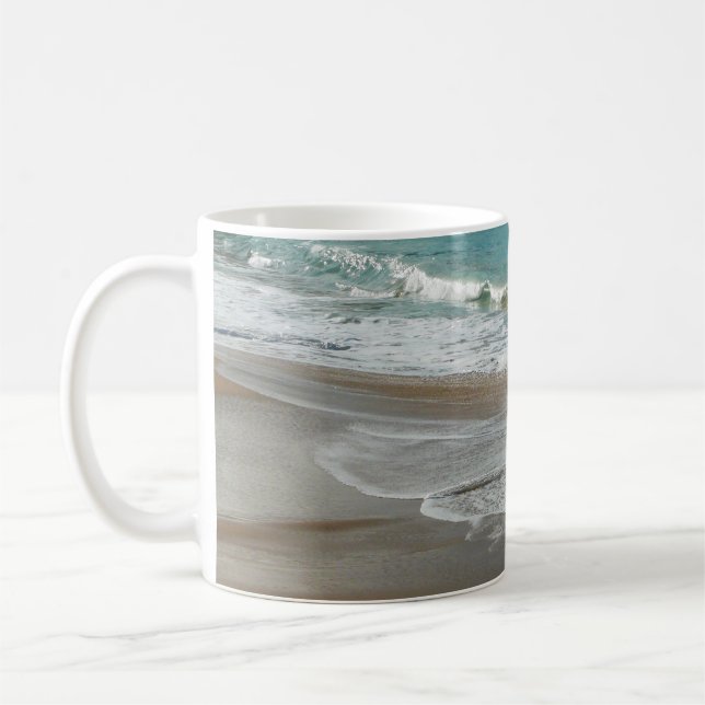Mug Vagues sur la plage bleu turquoise Océan (Gauche)