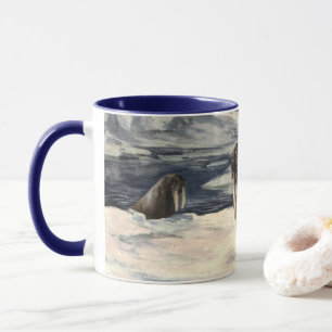 Mug Vagues vintages dans la neige arctique par cygne C