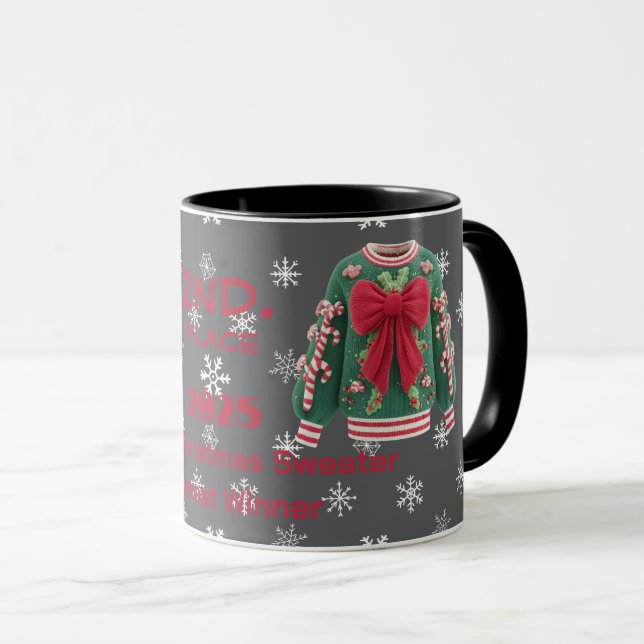Mug Vainqueur 2ème place du concours de Pull de Noël T (Devant droit)
