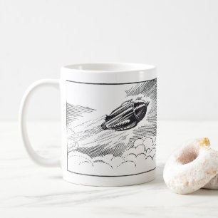 Mug Vaisseau spatial de science-fiction vintage dans l