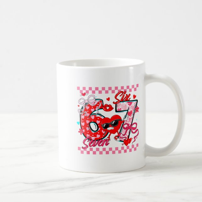 Mug Valentine 67 Six Seven Meme Dabbing Hearts Matchin (Droite)