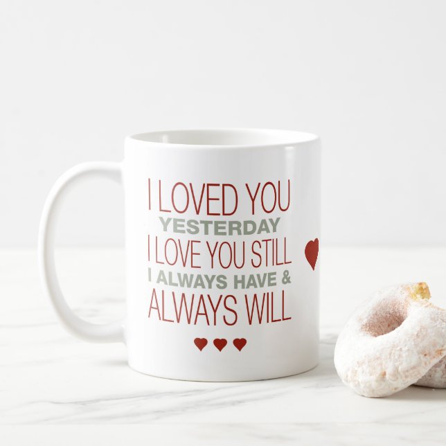 Mug Valentine avec dire (Avec donut)