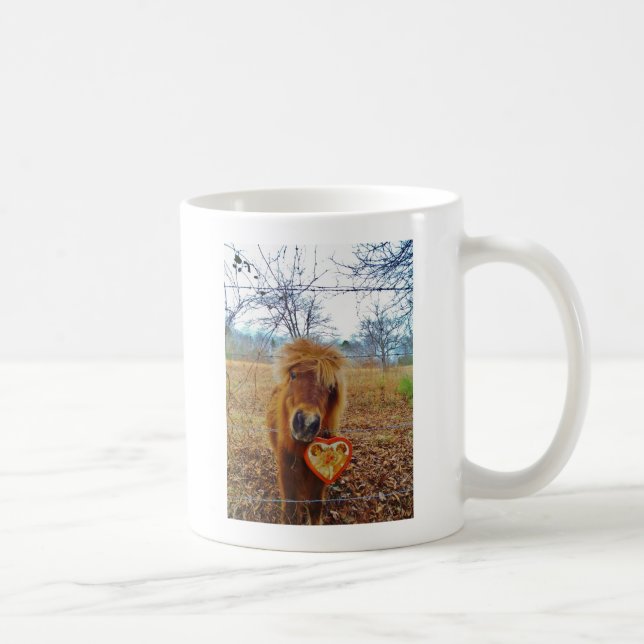 Mug Valentine Heart Miniature Brown Horse (Droite)