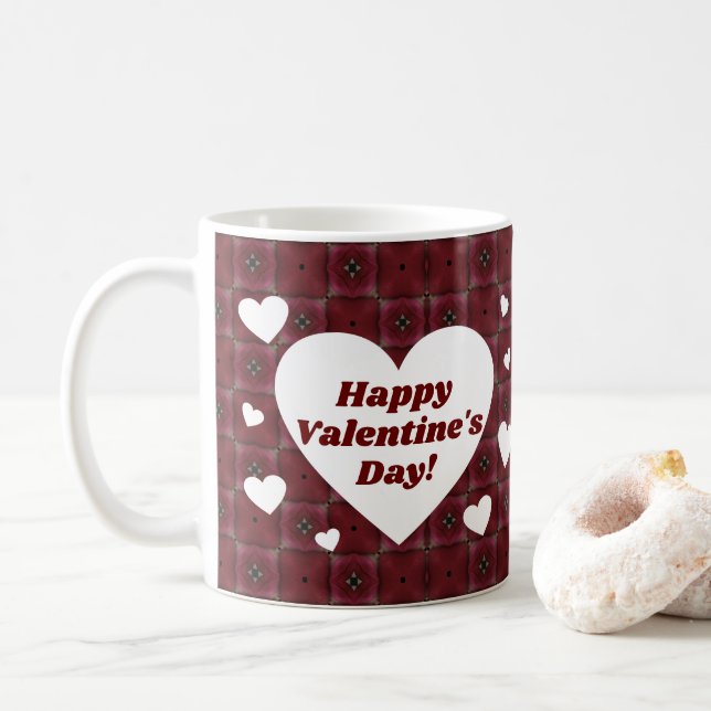 Mug Valentine Hearts (Avec donut)