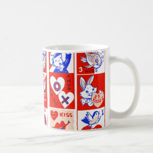 Mug Valentine Retro Love Hugs Motif