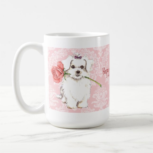 Mug Valentine Rose maltais (Gauche)