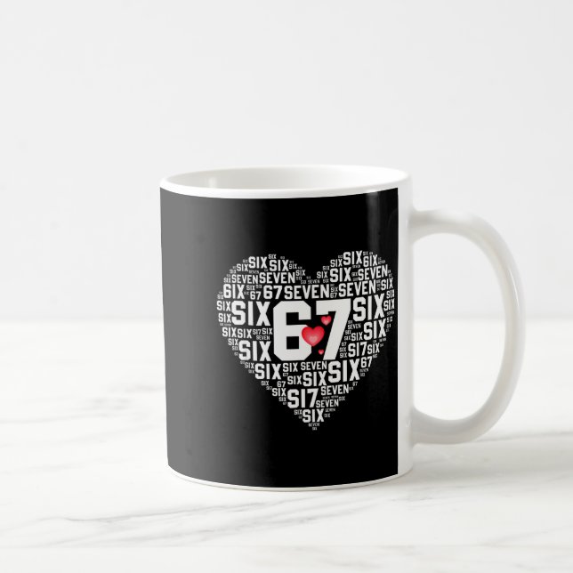 Mug Valentine’s Day Funny 67 Meme Six Seven 6 7 Valent (Droite)
