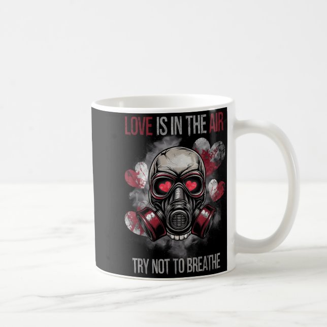 Mug Valentine Skull Gas Mask Love Romance  (Droite)