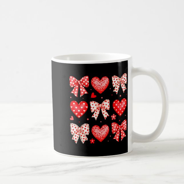 Mug Valentines Day Coquette Bow Hearts Leopard Women G (Droite)