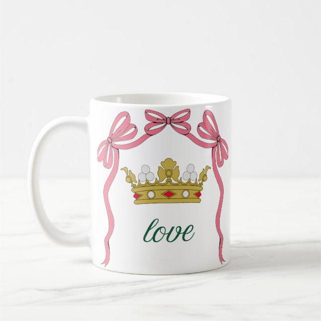 Mug Valentine's Day Coquette Heart Bow Valentine's (Gauche)